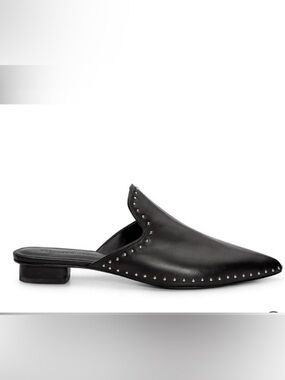 Rebecca Minkoff studded black leather slides size 6.5 - like new